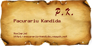 Pacurariu Kandida névjegykártya